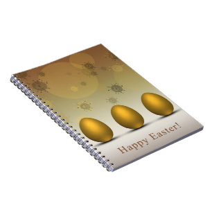 Modern Golden Easter Eggs Notebook
