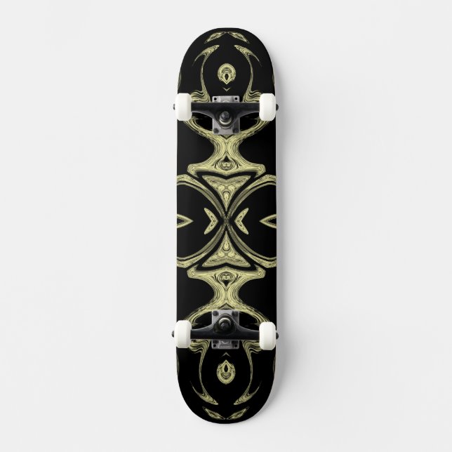 modern golden fashion pattern skateboard (Front)