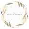 Modern Golden Leaf Wreath Any Occasion Sticker