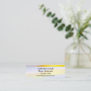 Modern Golden Ray Abstract Mini Business Card
