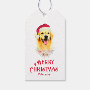 Modern Golden Retriever simple dog lover Christmas Gift Tags