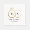 Modern Golden Wedding Rings Cocktail Napkin