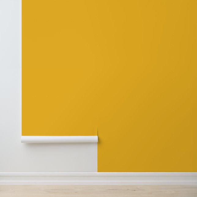 Modern golden yellow plain solid colour simple chi wallpaper (Application)