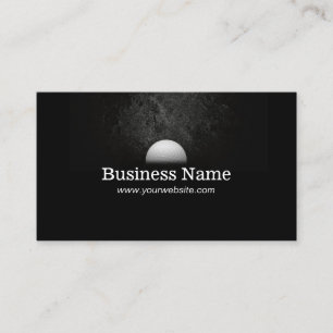 Modern Golf Ball in the Dark Golf Business Cards
