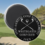 Modern Golf Club Tournament Custom Magnet<br><div class="desc">These magnets are ideal for all golf club tournaments,  featuring a classic wreath and golf ball design. Personalise with the golf tournament name,  club name,  and year. Designed by Thisisnotme©</div>