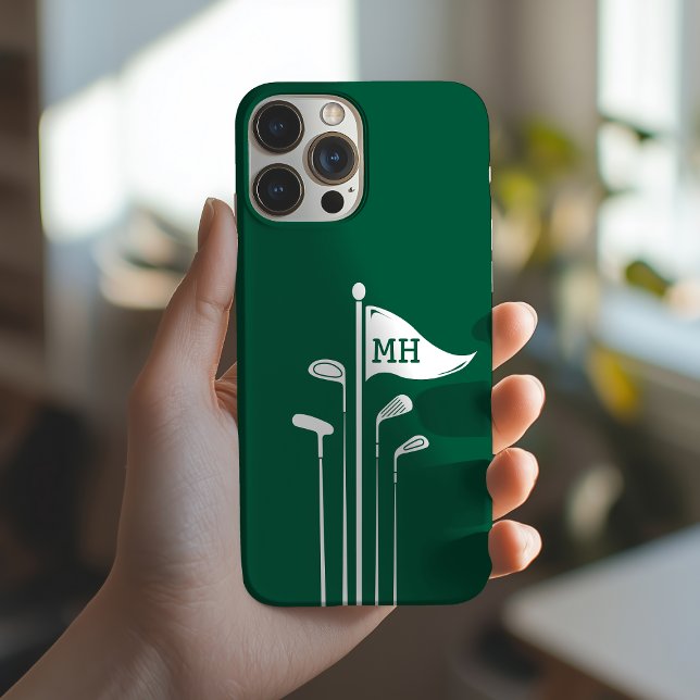 Modern Golf Clubs Create Your Own Initials  Case-Mate iPhone Case (Creator Uploaded)