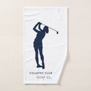Modern Golf Country Club Members Swag Custom Hand Towel