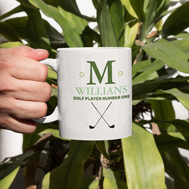 Modern Golf Monogram Coffee Mug (Creator Uploaded)