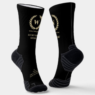 MODERN GOLFER FATHER'S DAY GOLF MONOGRAM LUCKY SOCKS