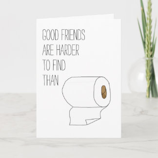 Modern good friends social distancing typography card