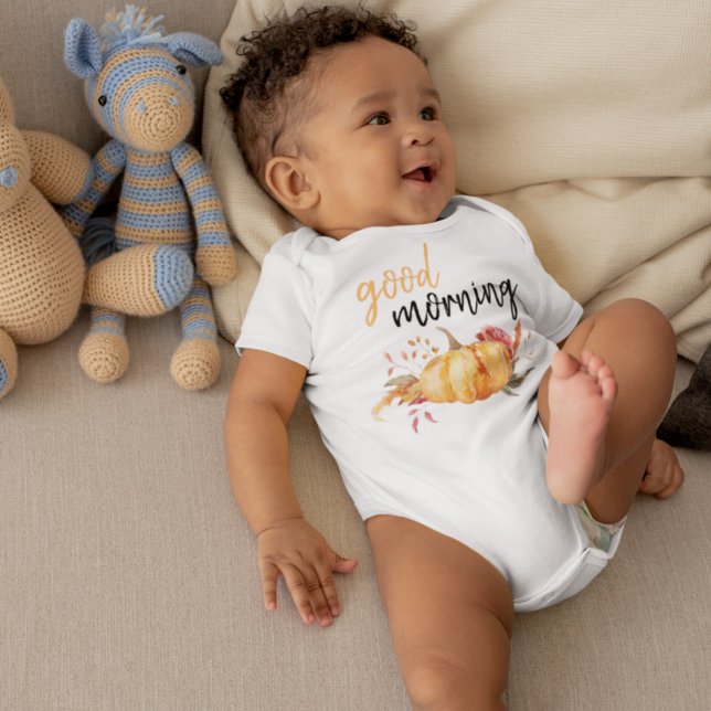 Modern Good Morning Pumpkin Quote Baby Bodysuit (Creator Uploaded)