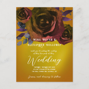 Modern Goth Dark Roses QRC Postcard