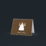 Modern Gown Bridal Shower Thank You Card - Latte<br><div class="desc">Matches our bestselling Modern Gown bridal shower invitation,  this thank you card stylishly sends out your appreciation to everyone who made your day extra special.</div>