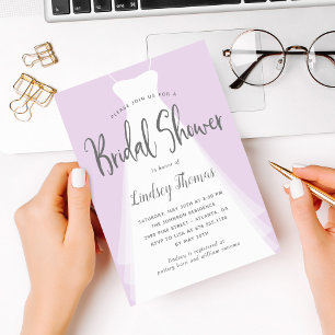 Modern Gown EDITABLE COLOR Bridal Shower Invite