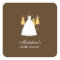 Modern Gowns Favour Stickers - Mustard
