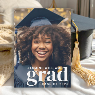 Modern Grad 2 Photo Graduation Announcement