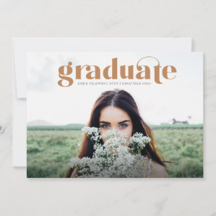 Modern Grad Full Photo Graduation Announcement