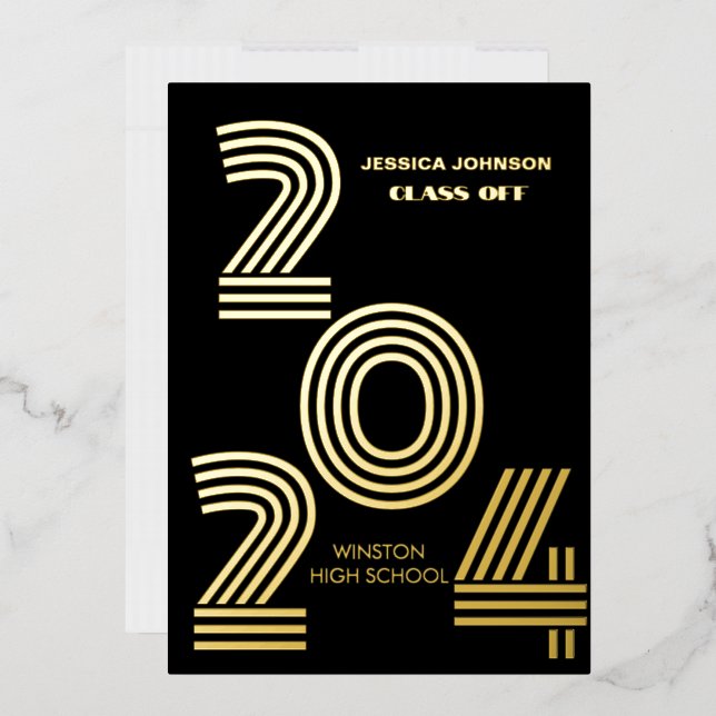 MODERN GRAD PARTY FOIL INVITATION (Envelope)