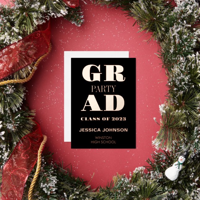 MODERN GRAD PARTY FOIL INVITATION (Insitu)