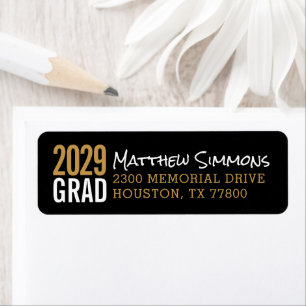 Modern Grad Personalised Return Address Label
