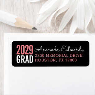 Modern Grad Personalised Return Address Label
