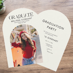 Modern Grad Photo 2025 Graduation Party Invitation