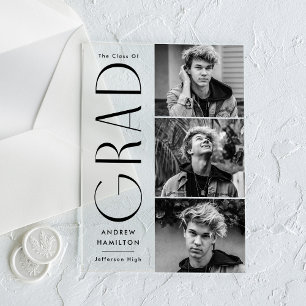 Modern Grad Photo Acrylic Graduation Announcement