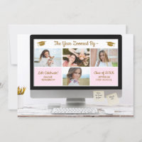 Modern Grad Photo Collage Funny Graduation Party