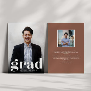 Modern Grad Photo Graduation Announcement