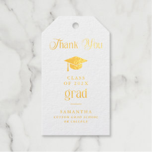 Modern Grad Photo Graduation Arch Thank You Gift Tags