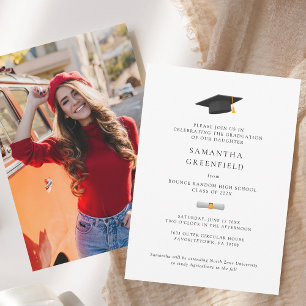 Modern Grad Photo Graduation Party Invitation