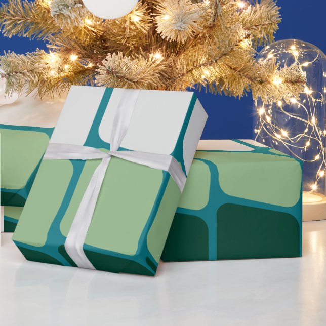 "Modern Gradient Blocks Wrapping Paper" Paper (Holidays)