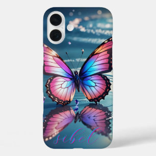 Modern Gradient Butterfly Monogrammed Case- Mate i iPhone 16 Plus Case