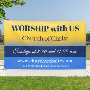 Modern Gradient Church Sanctuary Welcome Display B Banner