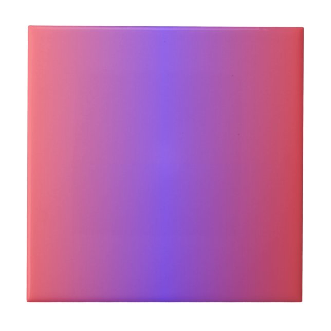 Modern gradient colours l Blue and red l Colourful Ceramic Tile (Front)