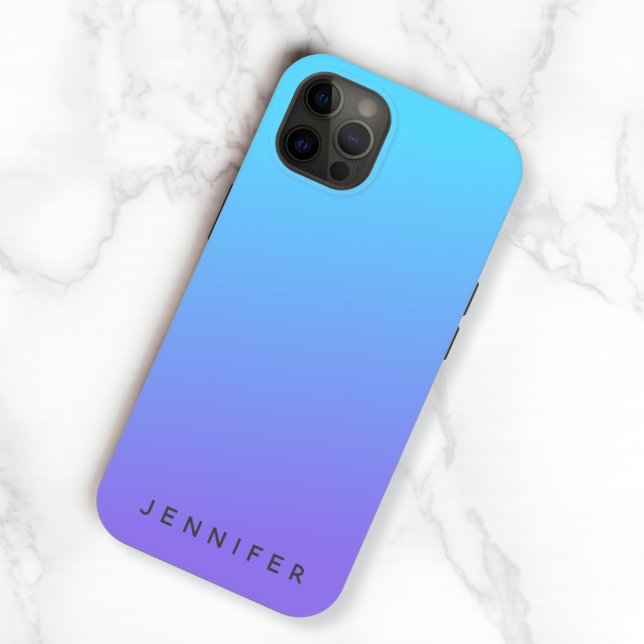 Modern Gradient Fade | Blue Purple Lagoon Cool Fun Case-Mate iPhone Case (Creator Uploaded)