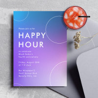 Modern Gradient Happy Hour (Blue)