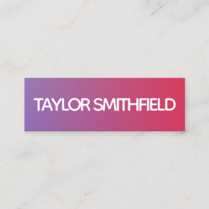 modern gradient mini business card