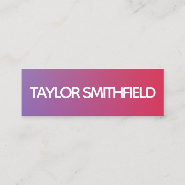 modern gradient mini business card (Front)