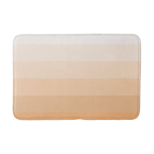 Modern Gradient Peach Stripes Bath Mat