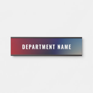 Modern Gradient Simple Department Name Door Sign