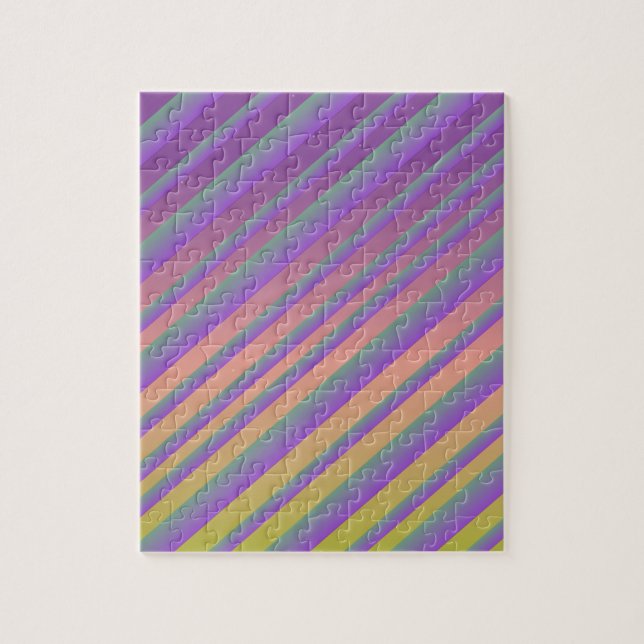 Modern Gradient Skylight Star Burst Stripes Jigsaw Puzzle (Vertical)