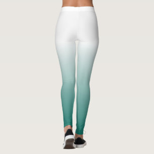 Modern Gradient Template Teal Blue Green Womens Leggings