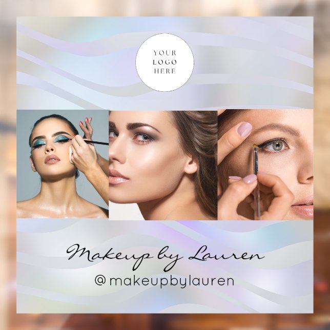 Modern Gradient Waves Black Script Logo Photo (Sheet 2)