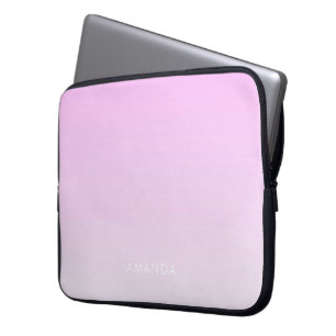 Modern Gradients Pink Minimalist Personalise Laptop Sleeve