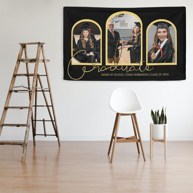 Modern Graduate | 3 Arched Photo Collage  Banner (Creator Uploaded)