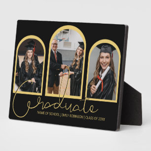 Modern Graduate   3 Arched Photo Collage Plaque