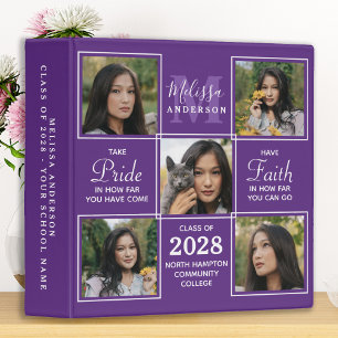 Modern Graduate 5 Photo Scrapbook Album Graduation 3 Ring Binder