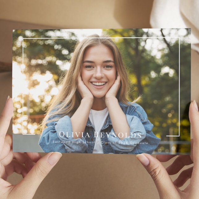 Modern Graduate Announcement Photo Card (Modern Graduate Announcement )