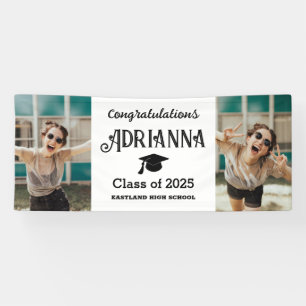 Modern Graduate Congratulations Photo Banner